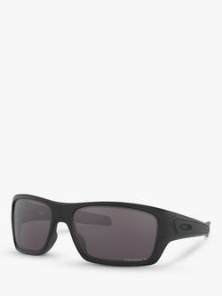 Oakley OO9263 Men's Turbine Prizm Polarised Sunglasses, Black/Grey