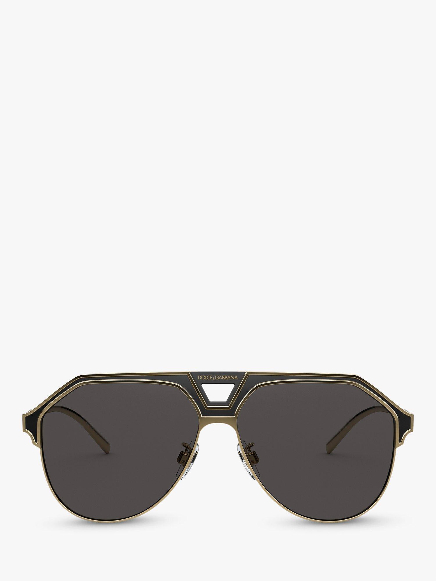Product image 3 of 11, which shows Dolce & Gabbana DG2257 Men's Aviator Sunglasses, Black