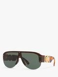 Versace 0VE4391 Women's Irregular Sunglasses, Havana/Grey