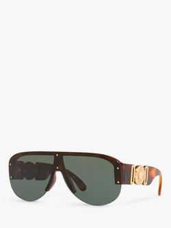Versace 0VE4391 Women's Irregular Sunglasses, Havana/Grey, Havana/Grey