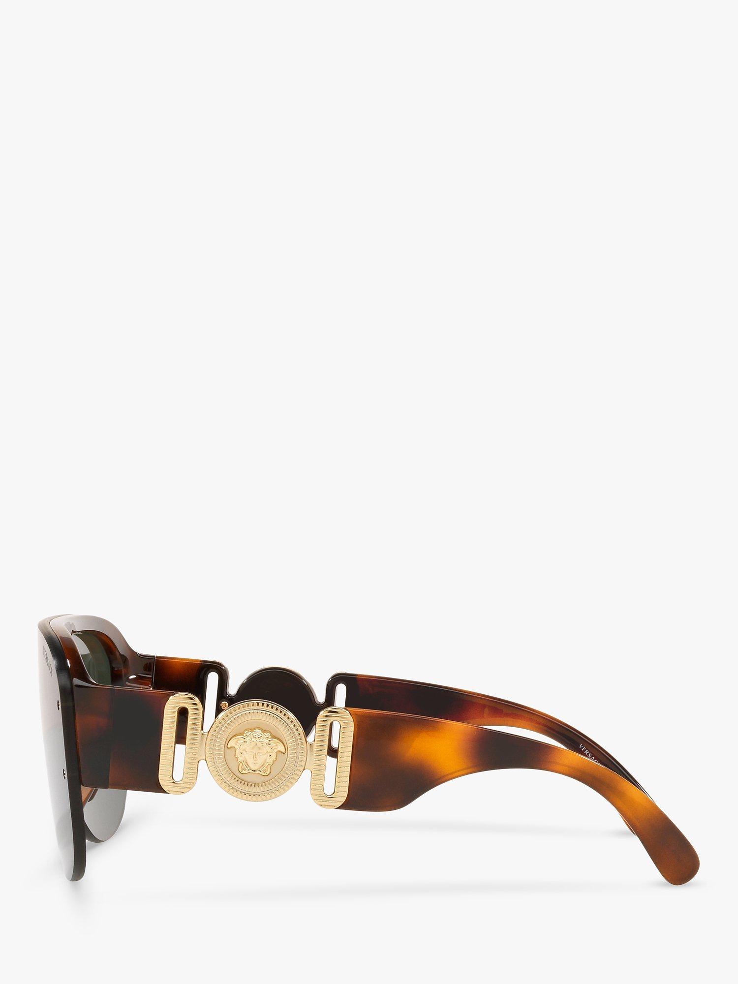 Product image 4 of 5, which shows Versace 0VE4391 Women's Irregular Sunglasses, Havana/Grey