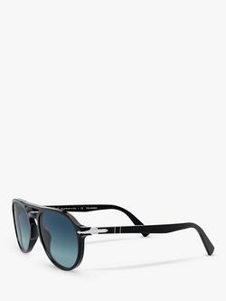 Persol PO3235S Women's Polarised Aviator Sunglasses, Black/Blue Gradient - view 2, Black/Blue Gradient