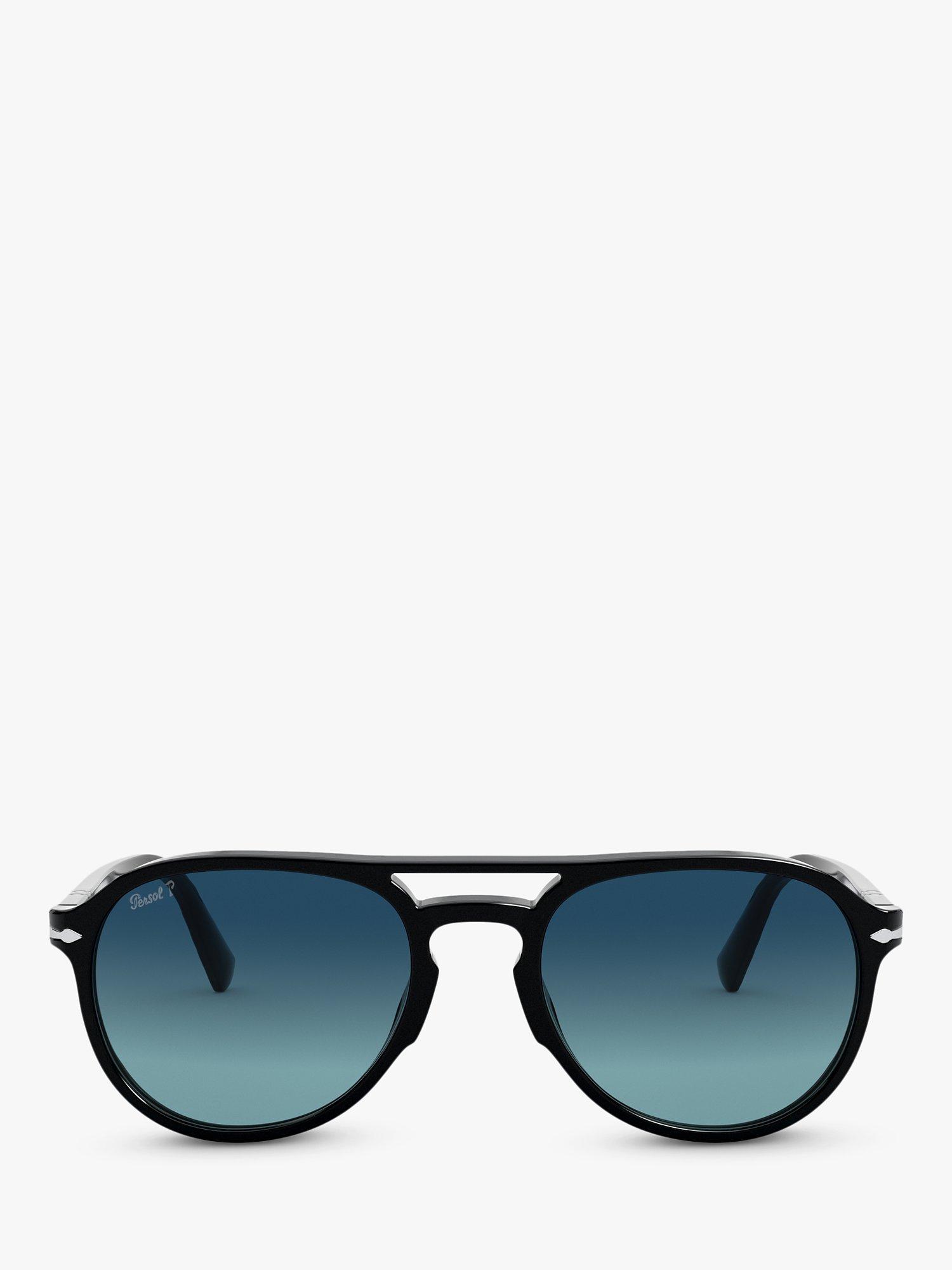 Persol PO3235S Women s Polarised Aviator Sunglasses Black Blue Gradient