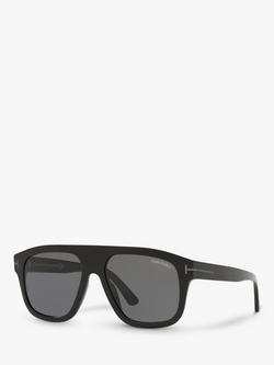 TOM FORD FT0777 Women's Thor Rectangular Sunglasses, Black Black