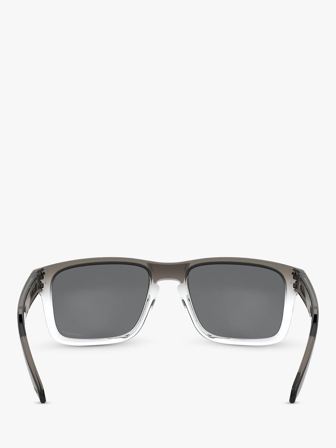 Product image 7 of 11, which shows Oakley OO9102 Men's Holbrook Prizm Polarised Square Sunglasses, Black Ombre/Grey