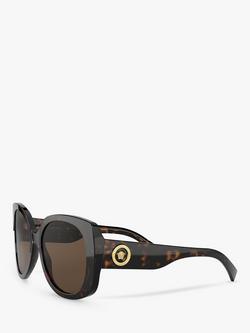 Versace VE4387 Women's Butterfly Sunglasses - view 2, Tortoiseshell/Brown