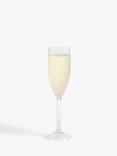 John Lewis Plastic Picnic Champagne Flutes, Set of 4, 180ml, Clear