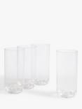 John Lewis Plastic Picnic Highballs, Set of 4, 500ml, Clear