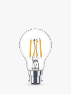 Philips 40W A60 BC LED Dimmable Classic Bulb, Clear, Clear