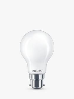 Philips 60W A60 B22 BC LED Non Dimmable Classic Bulb, Cool White, 
