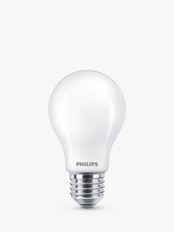 Philips 60W A60 ES LED Non Dimmable Classic Bulb, Cool White, 