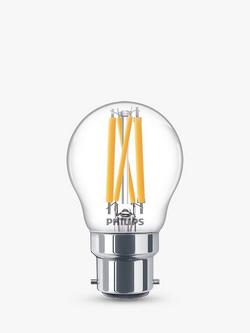 Philips 40W P45 B22 BC LED Dimmable Classic Bulb, Clear, Clear