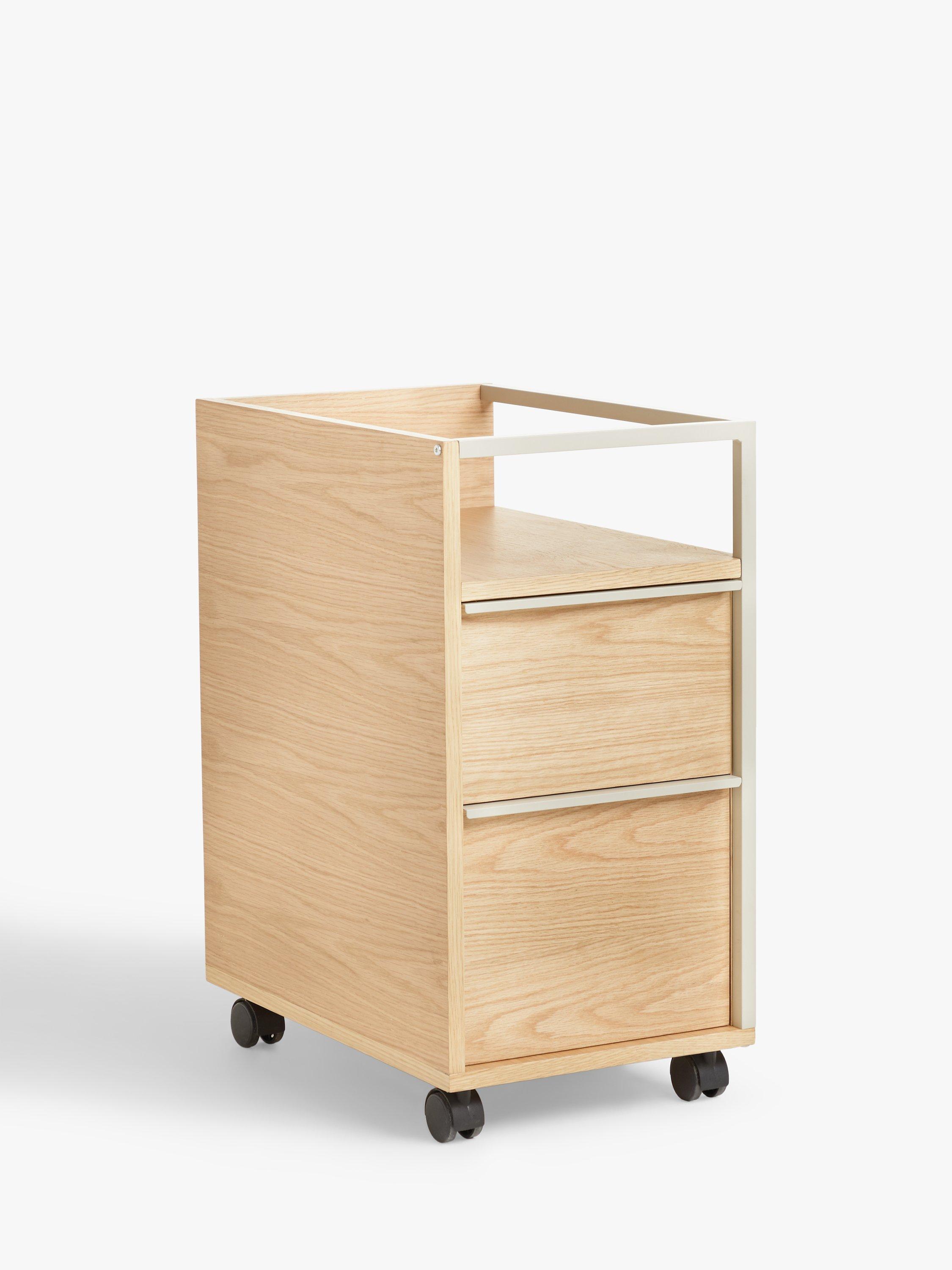 John Lewis Glide Filing Cabinet, Natural