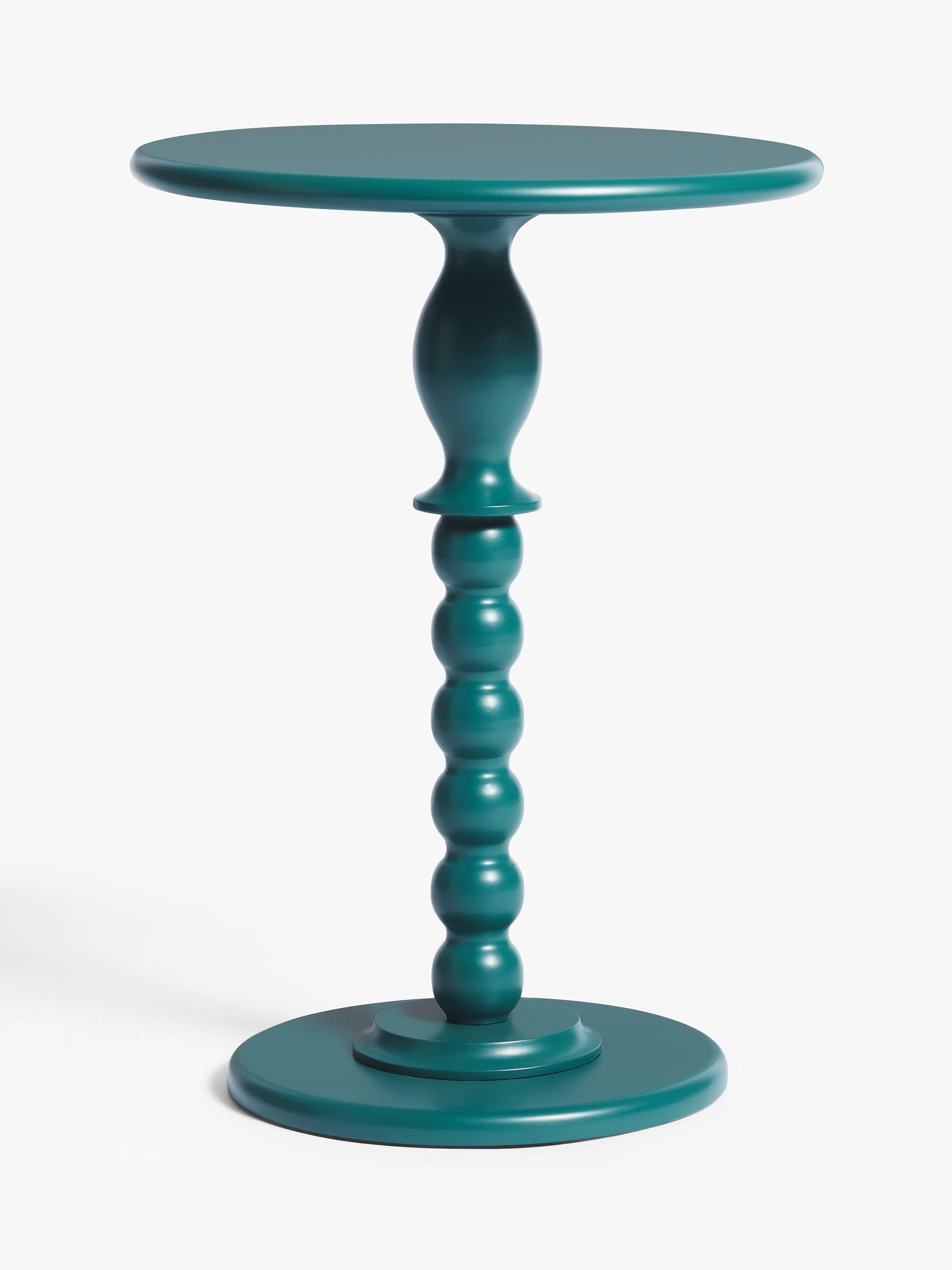 John Lewis ANYDAY Classic Bobbin Pedestal Side Table, Green