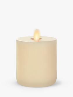 LightLi Moving Flame LED Light Touch Candle, 10 cm, Ivory