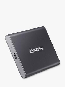 Samsung T7 Portable Solid State Drive, USB 3.2, 1TB, Titan Grey - view 2, Titan Grey