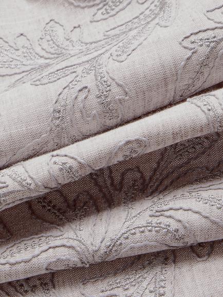 John Lewis Acanthus Embroidered Furnishing Fabric - view 2, Smoke