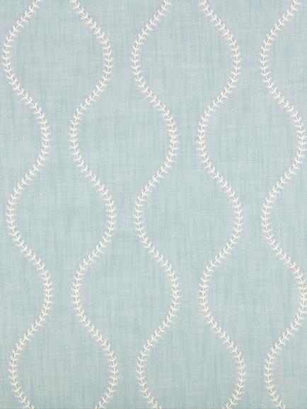 John Lewis Chattis Embroidery Furnishing Fabric, Powder Blue