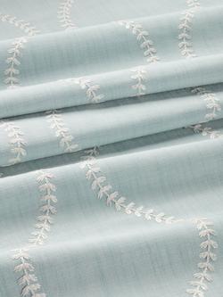 John Lewis Chattis Embroidery Furnishing Fabric - view 2, Powder Blue