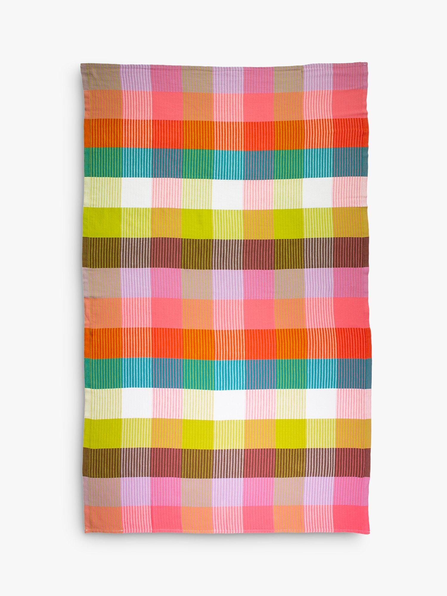kate spade new york Rainbow Plaid Picnic Rug, Multi