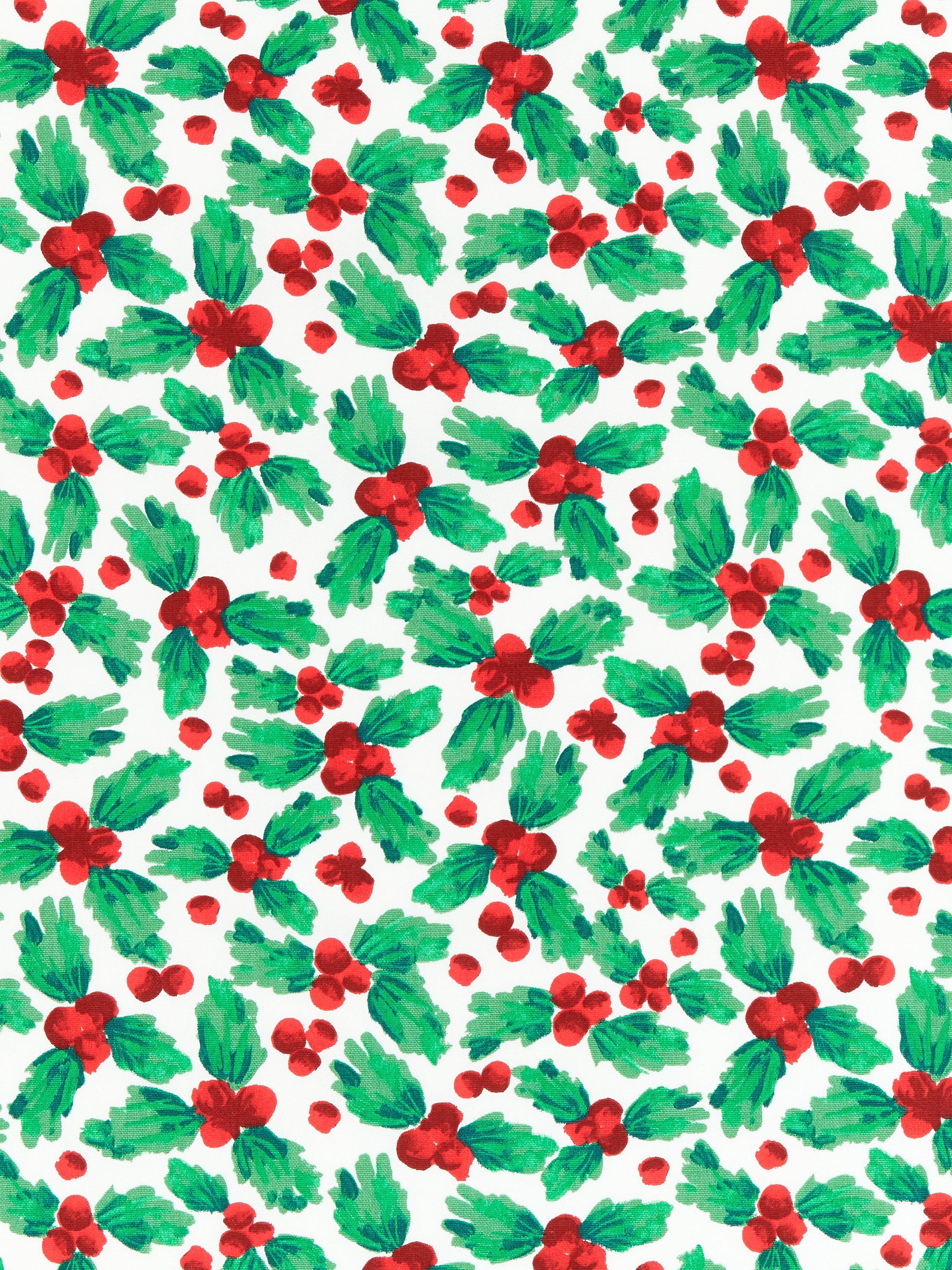 John Lewis Christmas Holly PVC Tablecloth Fabric