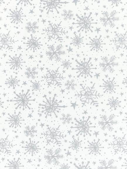 John Lewis Snowflake PVC Tablecloth Fabric, Silver - view 2, Silver