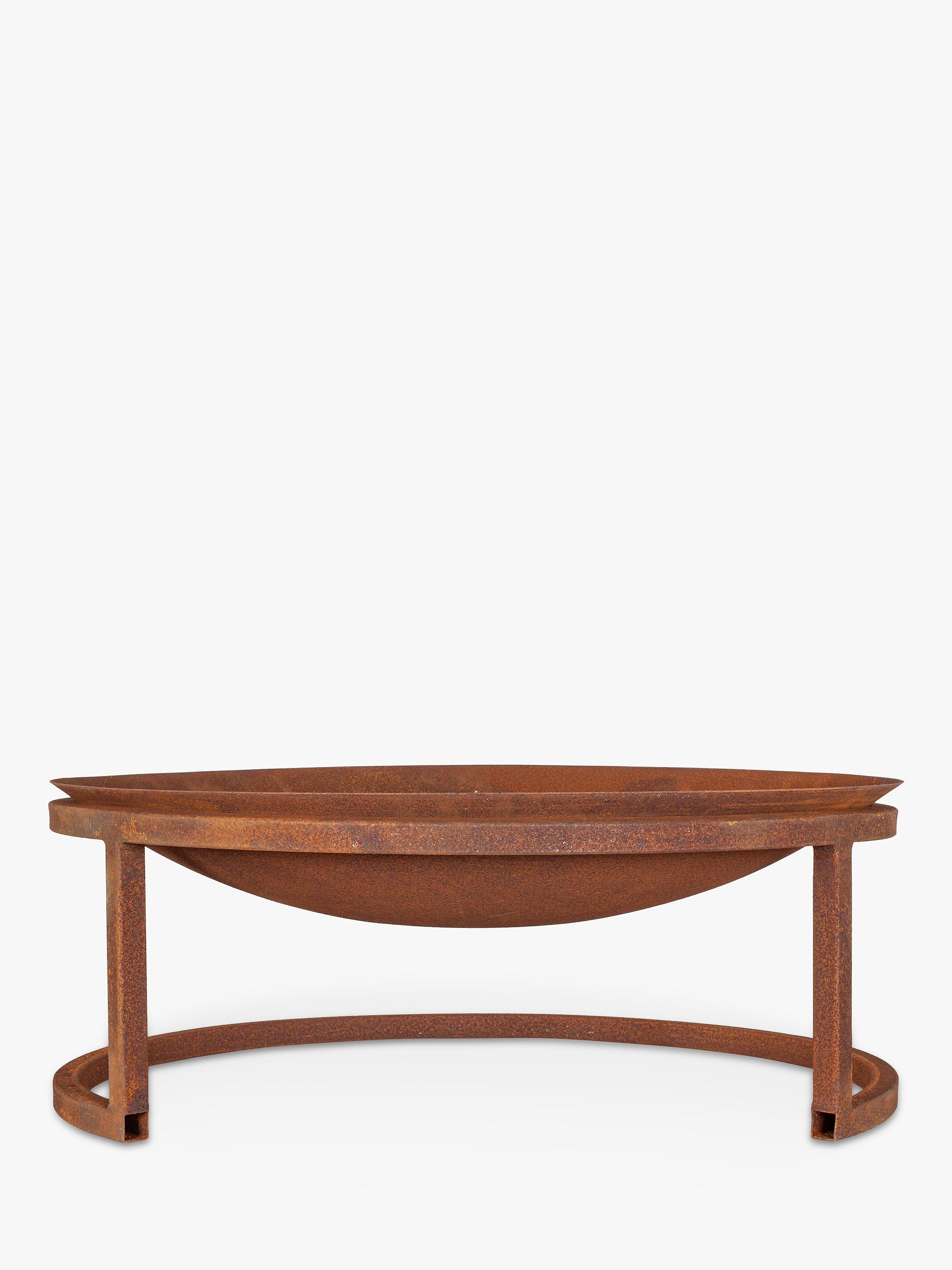 La Hacienda Westcott Oxidised Steel Bowl Firepit, Rust Brown