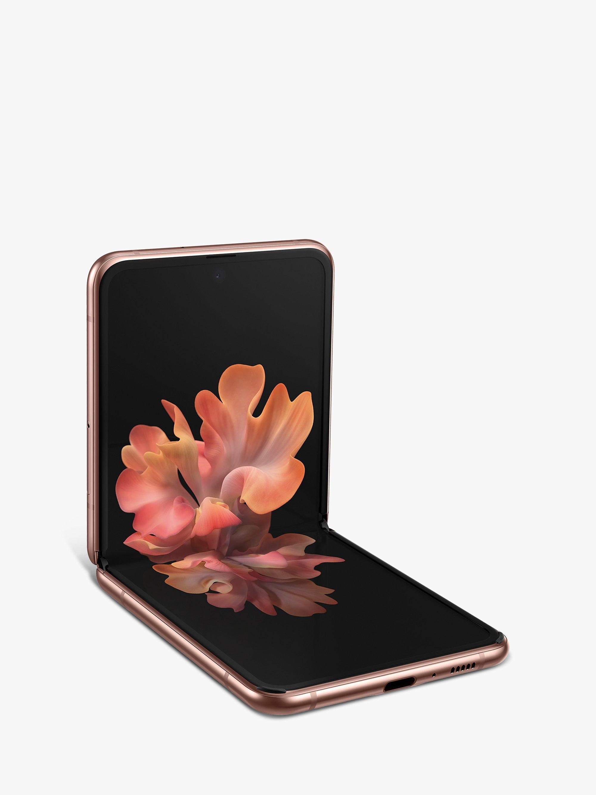 Samsung Galaxy Z Flip, 5G Foldable Smartphone, 8GB RAM, 6.7", 5G, SIM Free, 256GB, Mystic Bronze