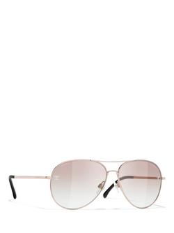 CHANEL Pilot Sunglasses CH4189TQ Rose Gold/Beige Gradient, Rose Gold/Beige Gradient