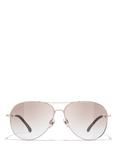 CHANEL Pilot Sunglasses CH4189TQ Rose Gold/Beige Gradient