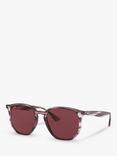 Ray-Ban RB4306 Unisex Oval Sunglasses, Bordeaux Havana/Dark Red