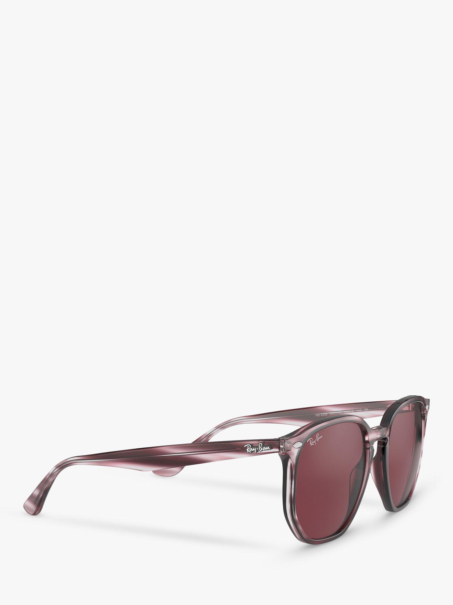 Product image 11 of 11, which shows Ray-Ban RB4306 Unisex Oval Sunglasses, Bordeaux Havana/Dark Red
