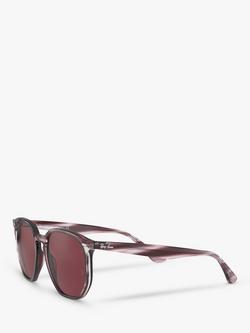 Ray-Ban RB4306 Unisex Oval Sunglasses - view 2, Bordeaux Havana/Dark Red