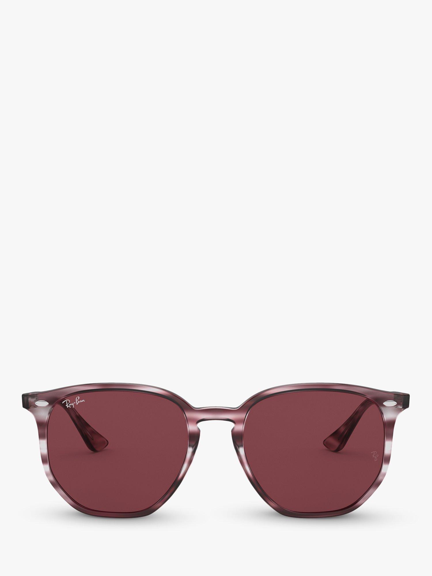 Product image 3 of 11, which shows Ray-Ban RB4306 Unisex Oval Sunglasses, Bordeaux Havana/Dark Red