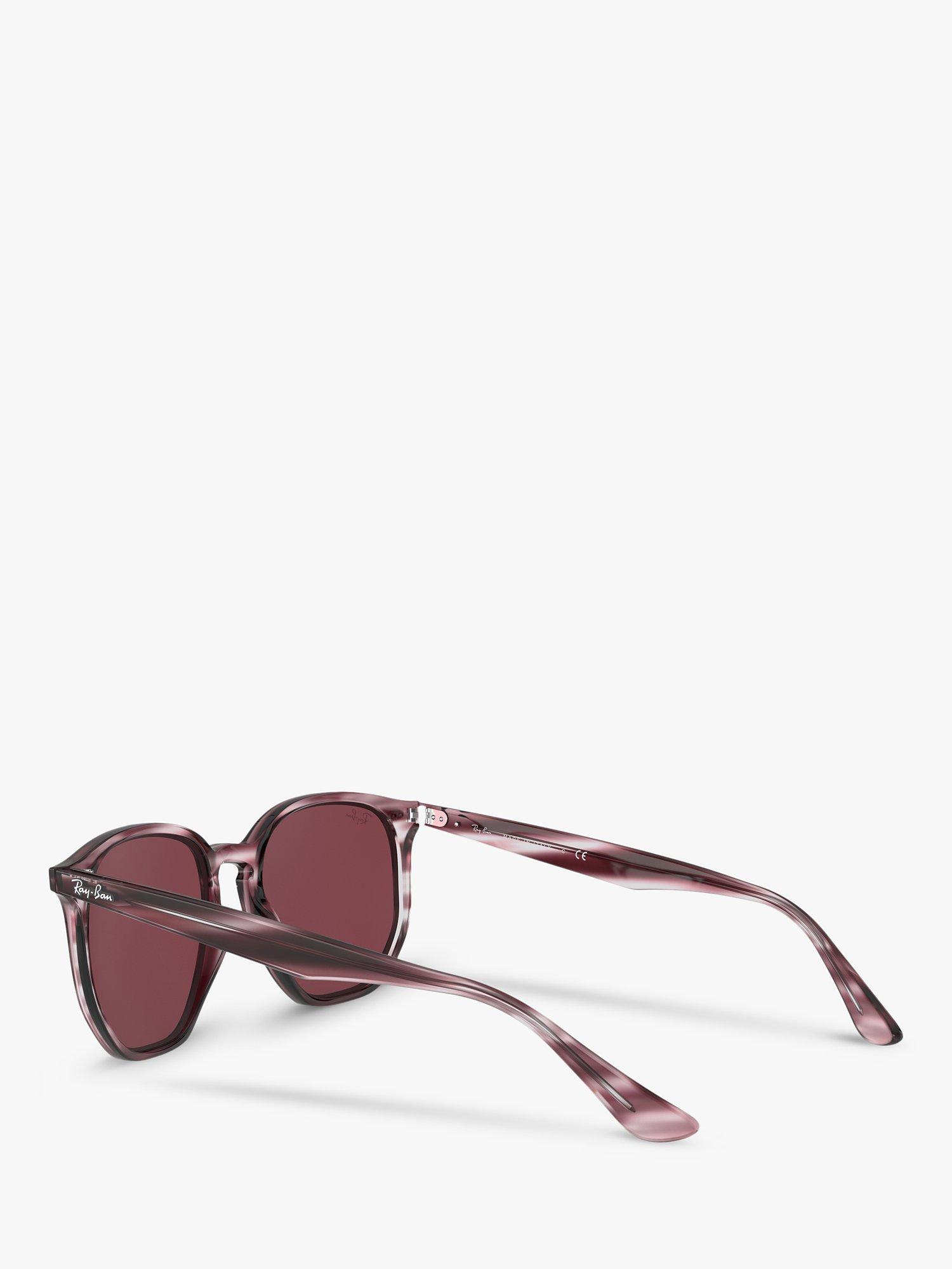 Product image 5 of 11, which shows Ray-Ban RB4306 Unisex Oval Sunglasses, Bordeaux Havana/Dark Red