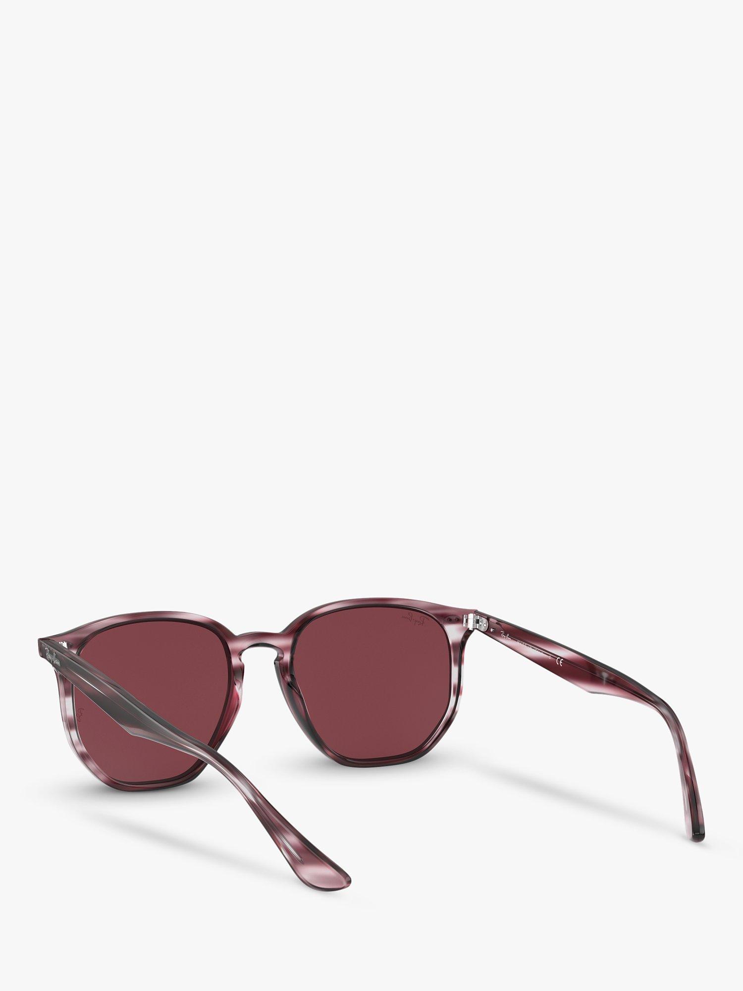 Product image 6 of 11, which shows Ray-Ban RB4306 Unisex Oval Sunglasses, Bordeaux Havana/Dark Red