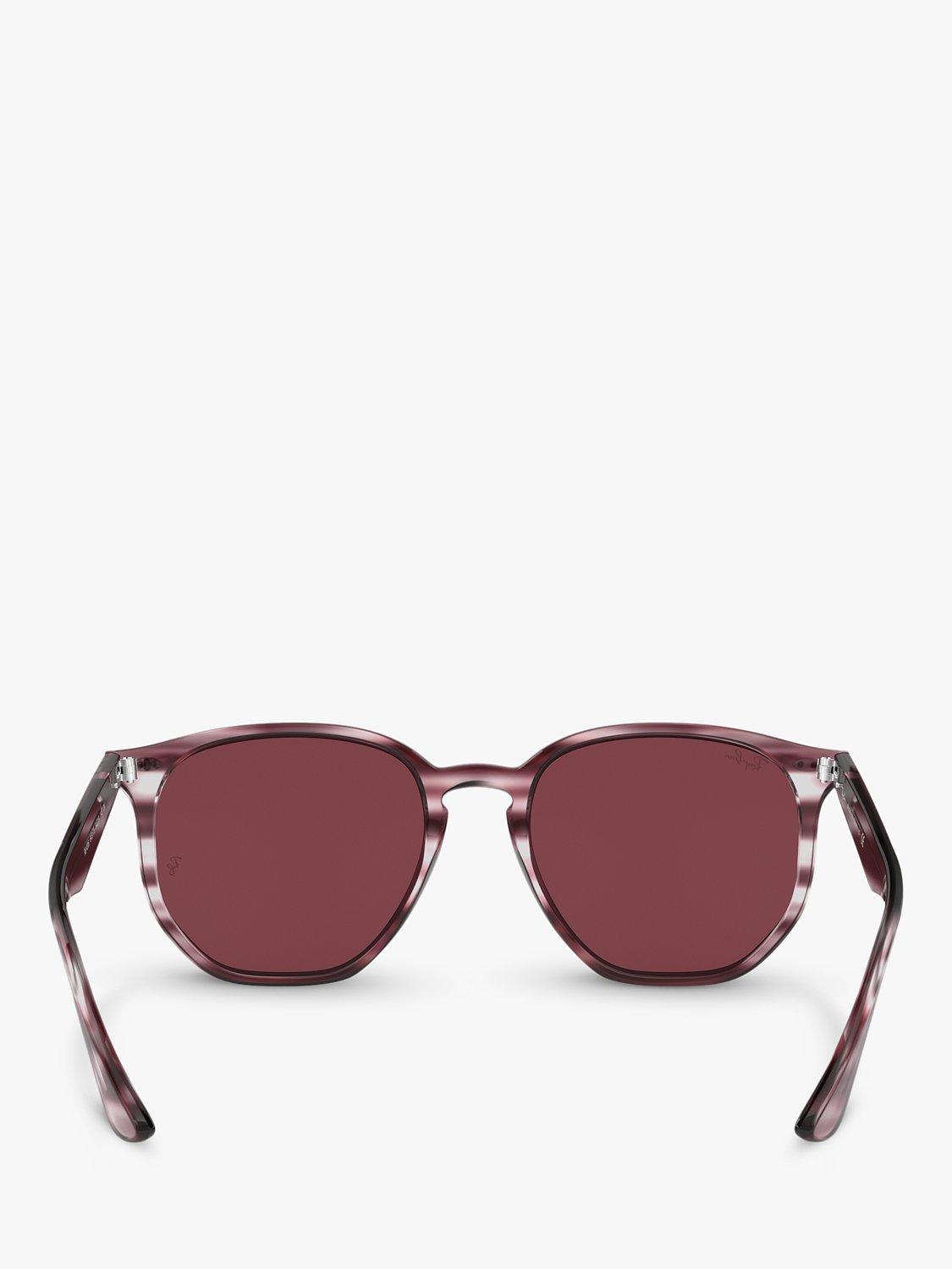 Product image 7 of 11, which shows Ray-Ban RB4306 Unisex Oval Sunglasses, Bordeaux Havana/Dark Red