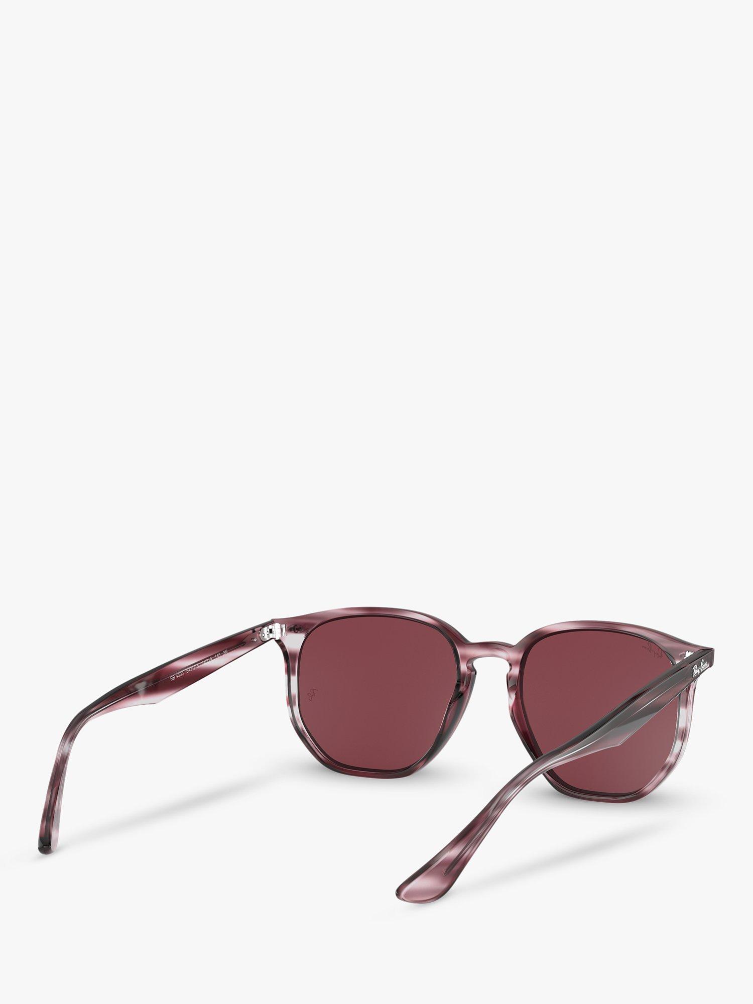 Product image 8 of 11, which shows Ray-Ban RB4306 Unisex Oval Sunglasses, Bordeaux Havana/Dark Red