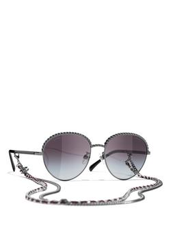 CHANEL Oval Sunglasses CH4242 Grey/Grey Gradient, Grey/Grey Gradient
