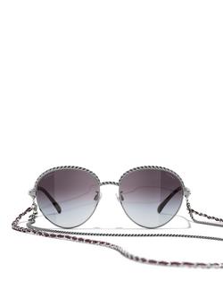 CHANEL Oval Sunglasses CH4242 Grey/Grey Gradient - view 2, Grey/Grey Gradient