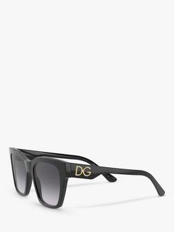 Dolce & Gabbana DG4384 Women's Square Sunglasses - view 2, Black/Grey Gradient