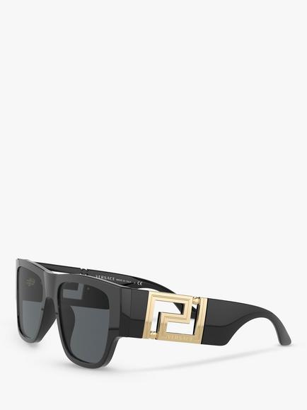 Versace VE4403 Men's Rectangular Sunglasses - view 2, Black