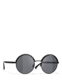 CHANEL Round Sunglasses CH4265Q Black, Black