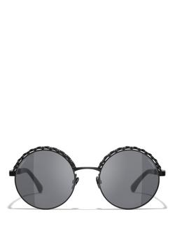 CHANEL Round Sunglasses CH4265Q Black - view 2, Black