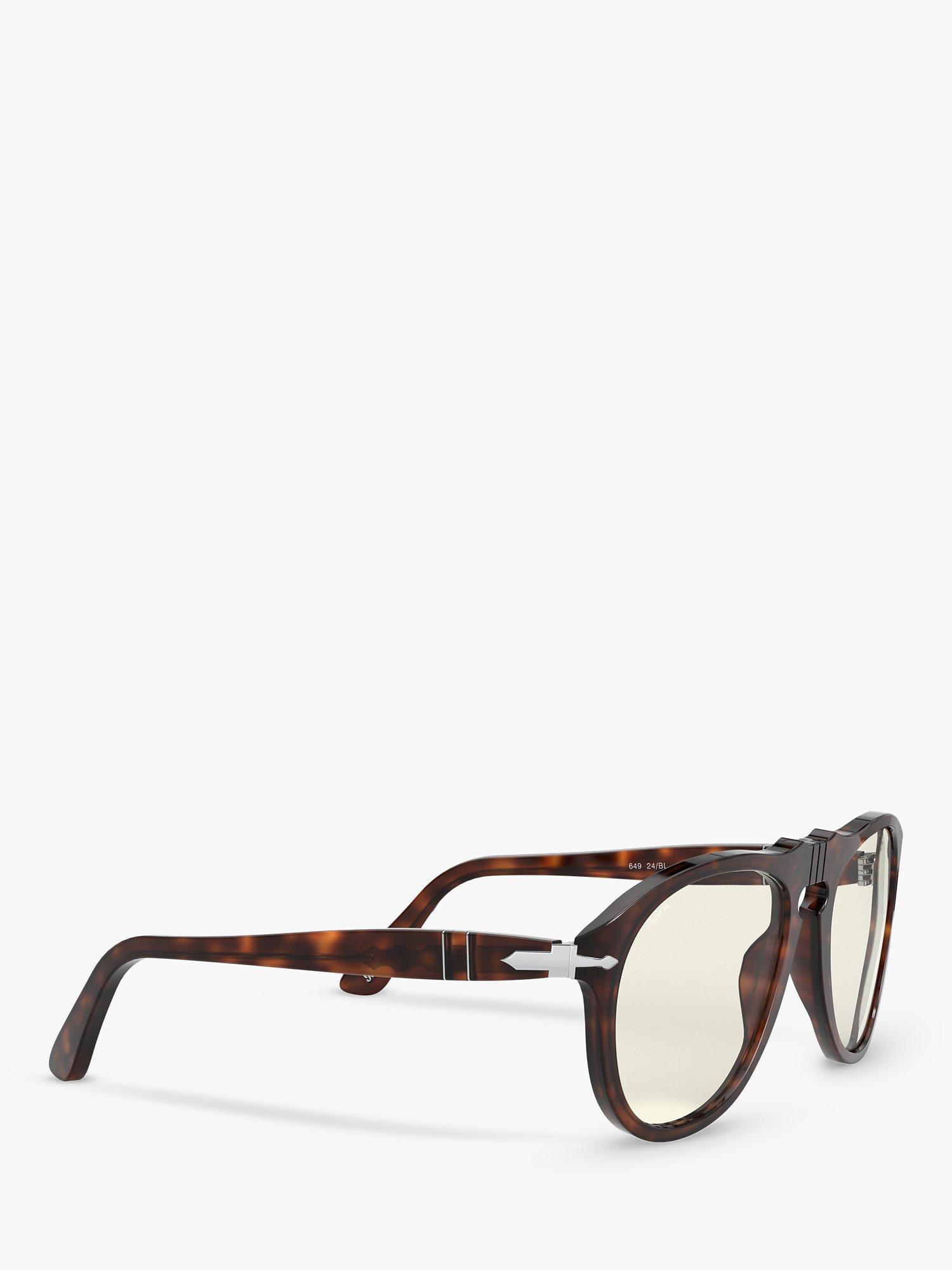 Product image 11 of 11, which shows Persol PO0649 Men's Pilot Sunglasses, Havana