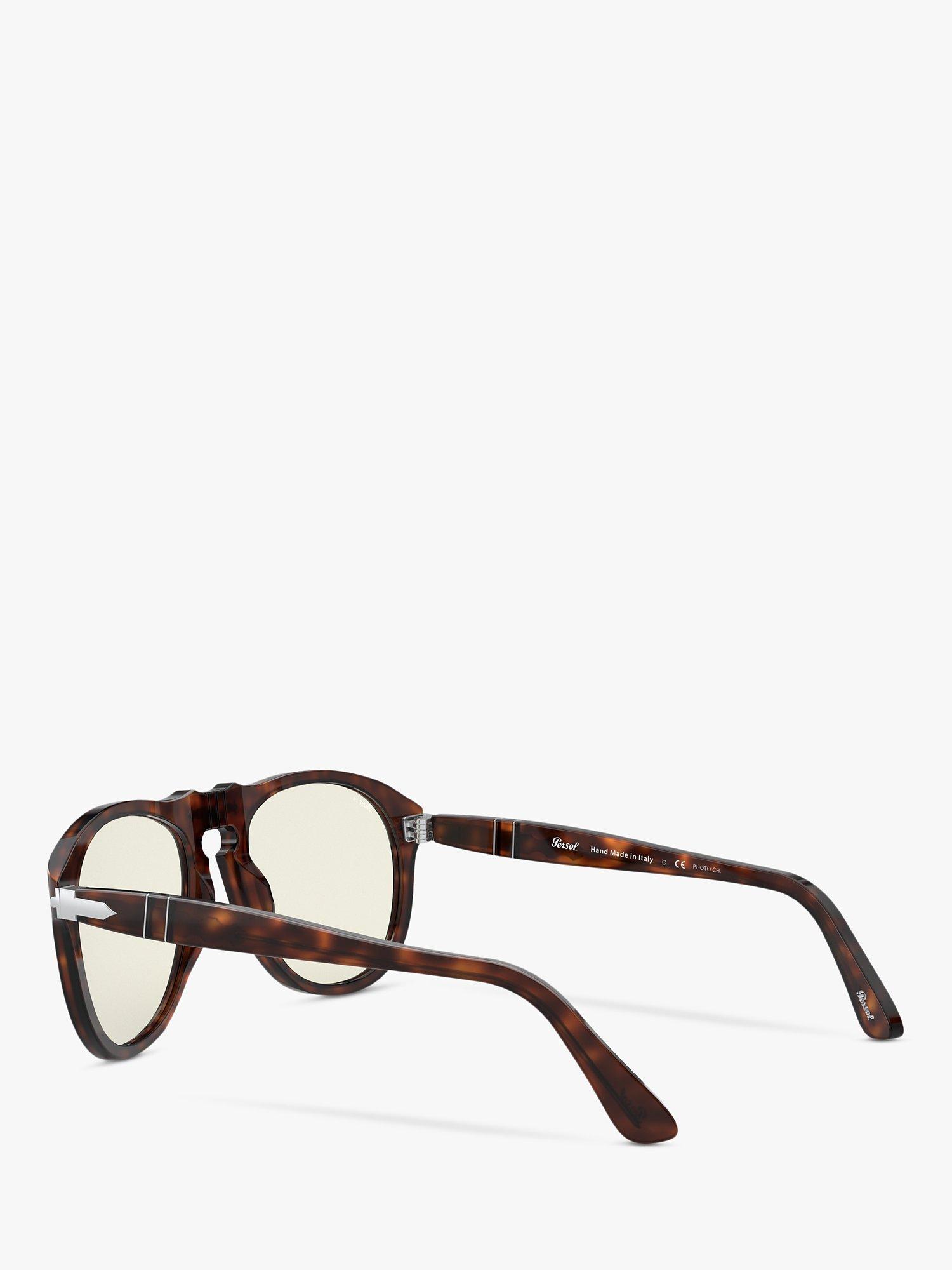 Product image 5 of 11, which shows Persol PO0649 Men's Pilot Sunglasses, Havana