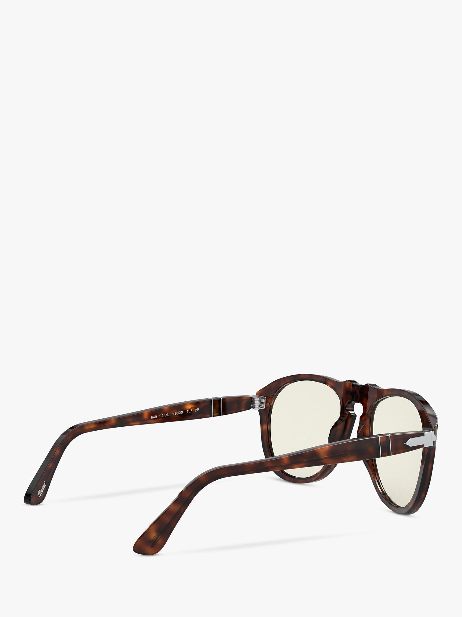 Product image 9 of 11, which shows Persol PO0649 Men's Pilot Sunglasses, Havana