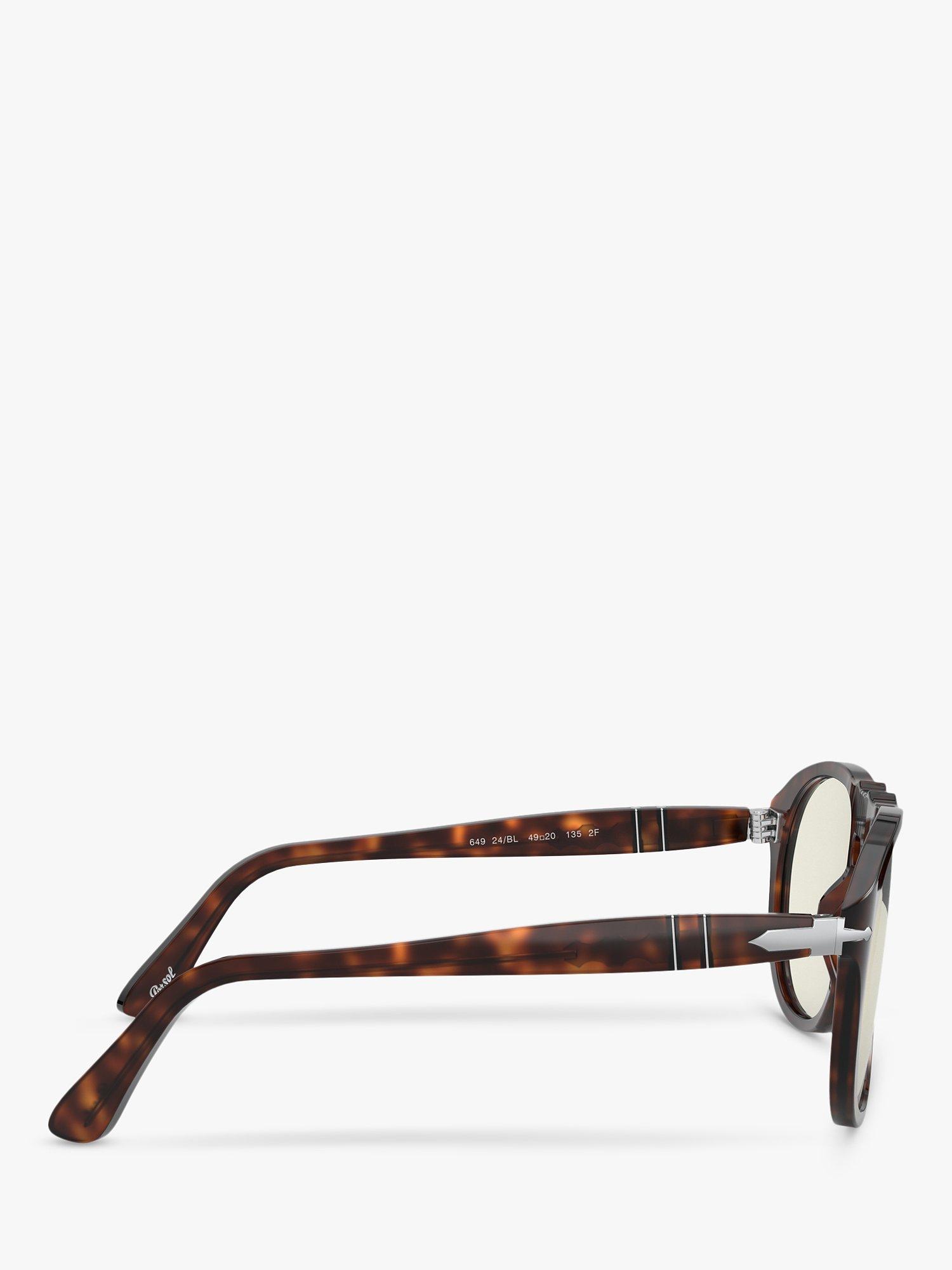 Product image 10 of 11, which shows Persol PO0649 Men's Pilot Sunglasses, Havana