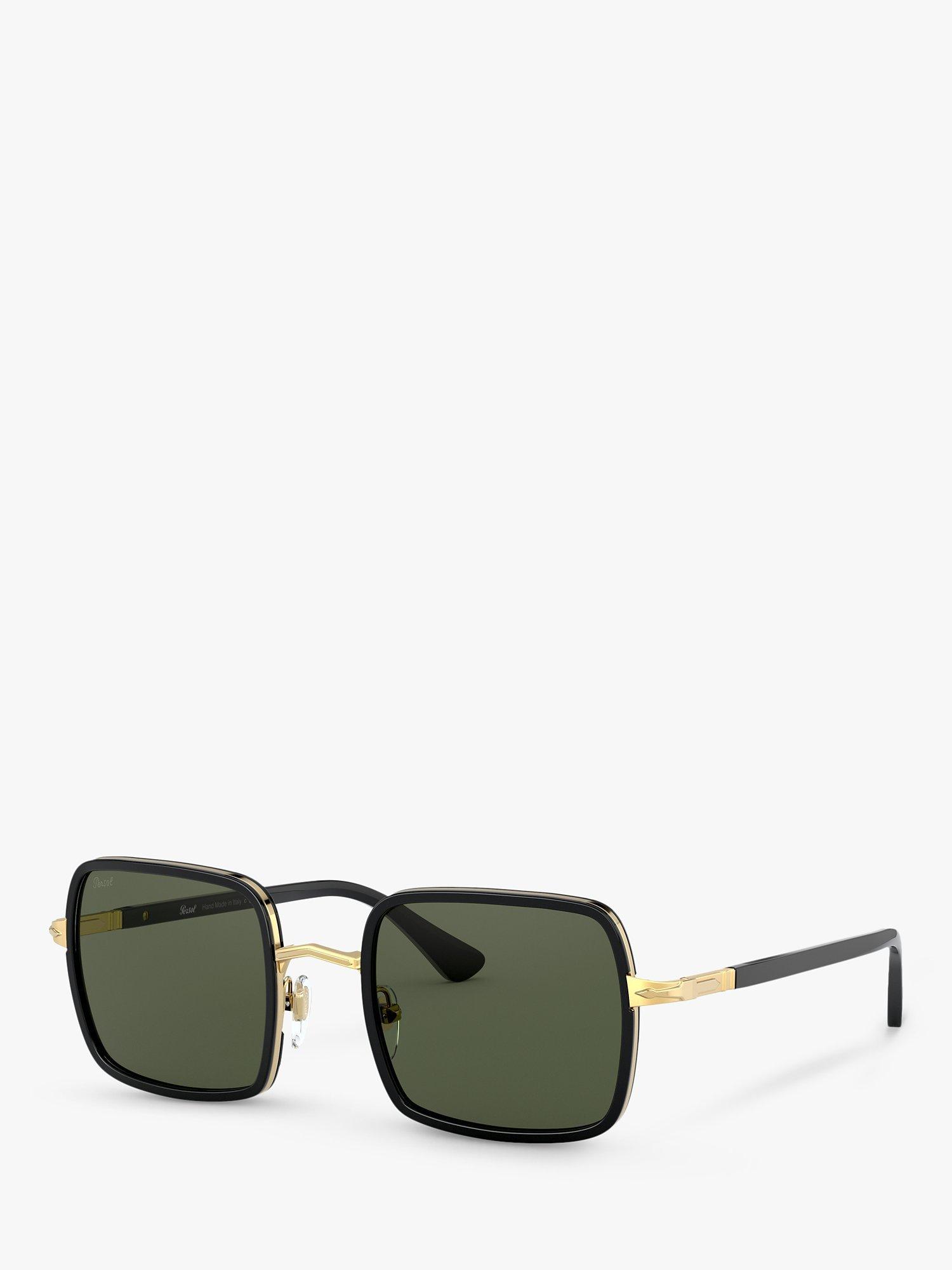 Persol PO2475S Unisex Square Sunglasses, Gold/Black