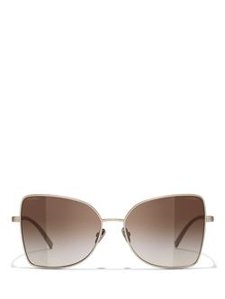 CHANEL Irregular Sunglasses CH4263T Pale Gold/Brown Gradient - view 2, Pale Gold/Brown Gradient